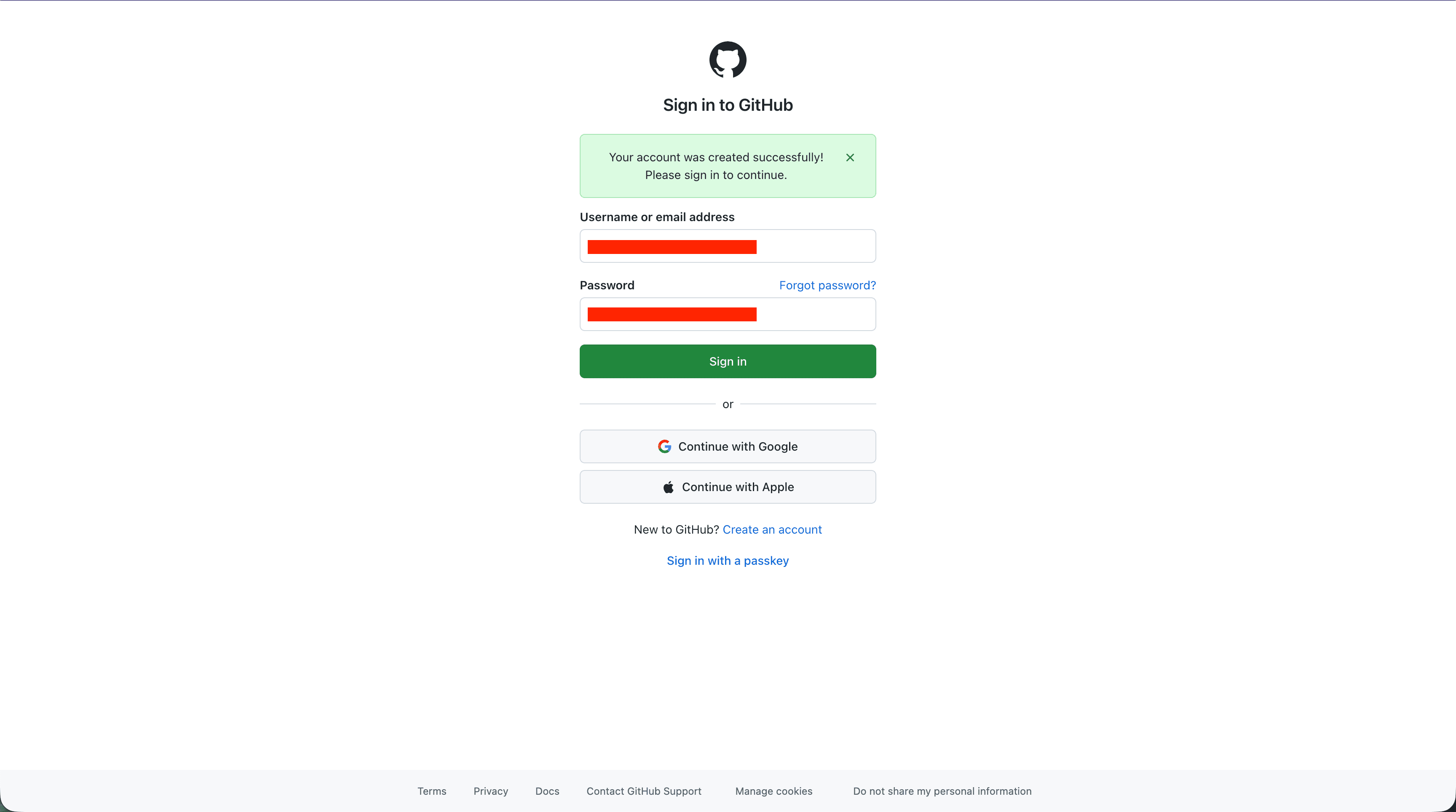 Sign in to GitHub · 로그인 화면